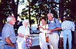 Barbara's husband, Barbara Stevenson Hoffman, Judy Dillenberg Smith, and Wil DeSola